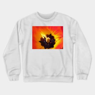 Red and yellow tulip stamens Crewneck Sweatshirt